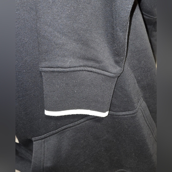 NWT Michael Kors Black Cotton Blend Pullover Drawstring Hoodie Size Large - Picture 5 of 8